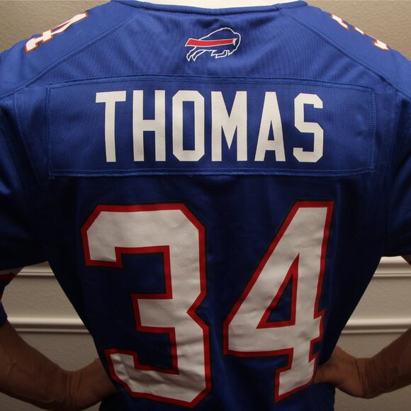 Thurman Thomas NFL Players Buffalo Bills 34 Blue Jersey Men's Size Small - Picture 3 of 15